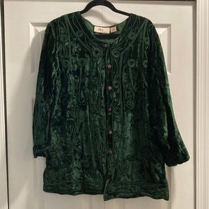 Green Velvet Brocade Jacket